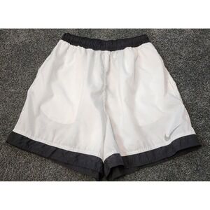 Nike Women's‎ White Athletic Shorts Black Trim L(12-14) Vintage 90's Activewear